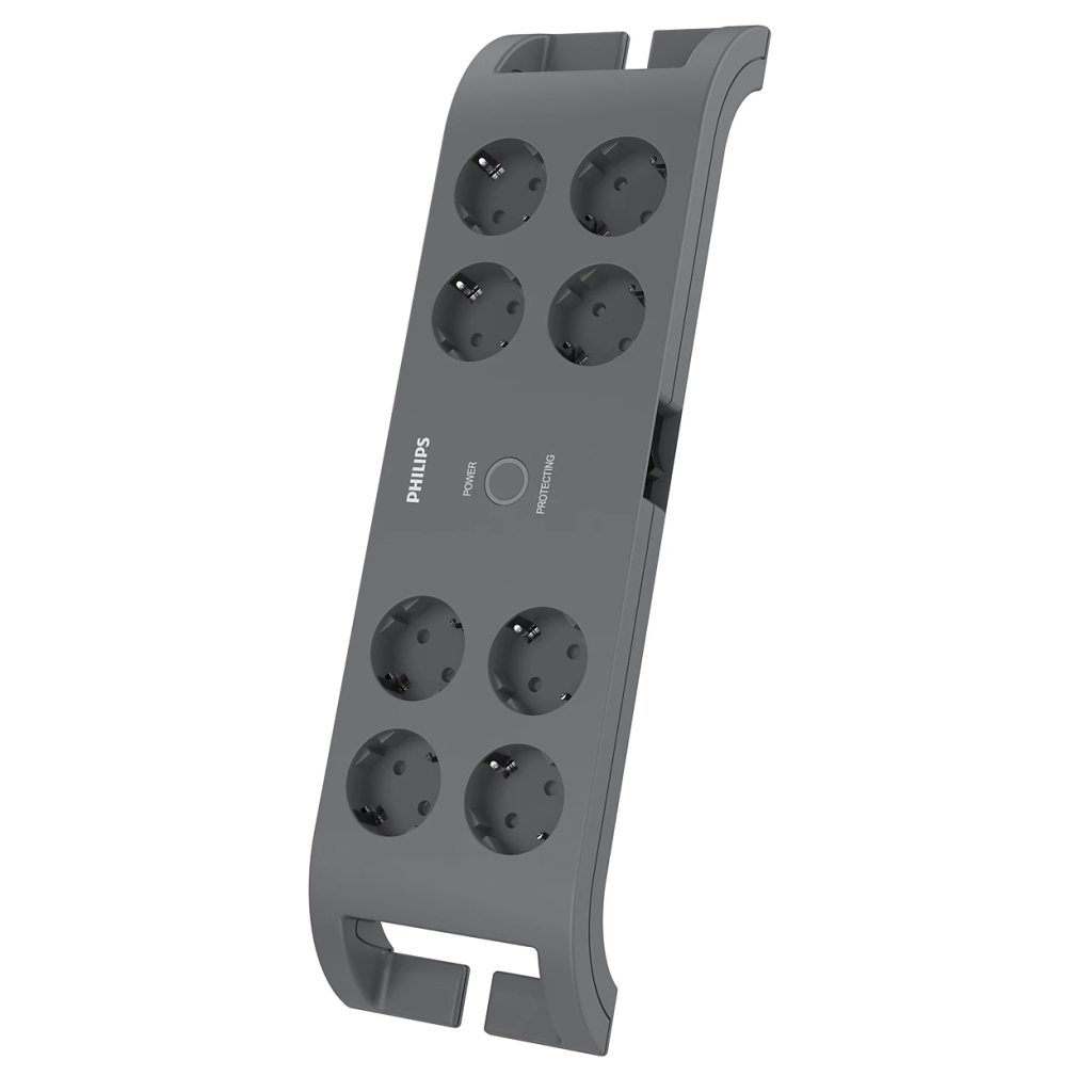 PHILIPS SPN3180A/62 8 Soket Akım Korumalı Priz 900 Joules 2Mt Kablo (Gri)(1923)