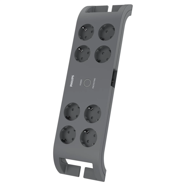 PHILIPS SPN3180A/62 8 Soket Akım Korumalı Priz 900 Joules 2Mt Kablo (Gri)(1923)