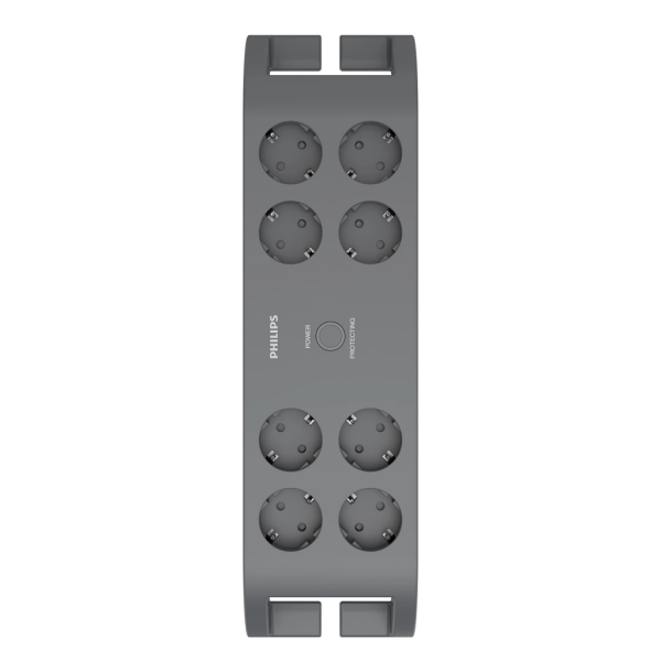PHILIPS SPN3180A/62 8 Soket Akım Korumalı Priz 900 Joules 2Mt Kablo (Gri)(1923)