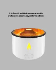 Alev Efektli Buhar Makinesi – Aromaterapi Nemlendirme ve Işık Modlu Tasarım Yeni Nesil