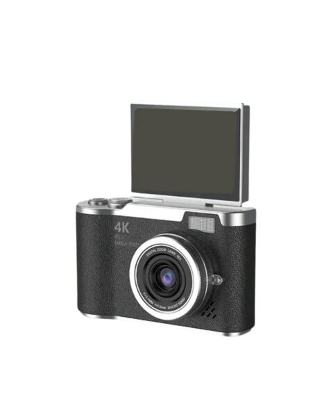 Kompakt 4K Dijital Kamera 48 MP Sensör 8X Zoom Flip Ekran Vlog ve Selfie Uyumlu