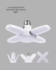 Enerji Tasarruflu LED Ampül 60 Watt 4 Kollu Beyaz Işık Yeni Nesil