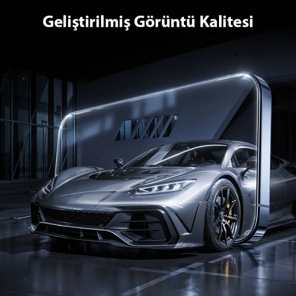 Baseus Crystalline iPhone 15 Pro Full Koruma Anti Mavi Işık Tempered Cam Ekran Koruyucu-(5775)