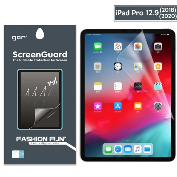 Gor Apple iPad Pro 12.9 (2021)- (2020)- (2018) Darbe Emici Ekran Koruyucu-(5775)