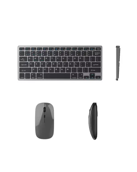 Şarjlı Kablosuz Klavye ve Mouse Seti Kompakt Taşınabilir Tasarım