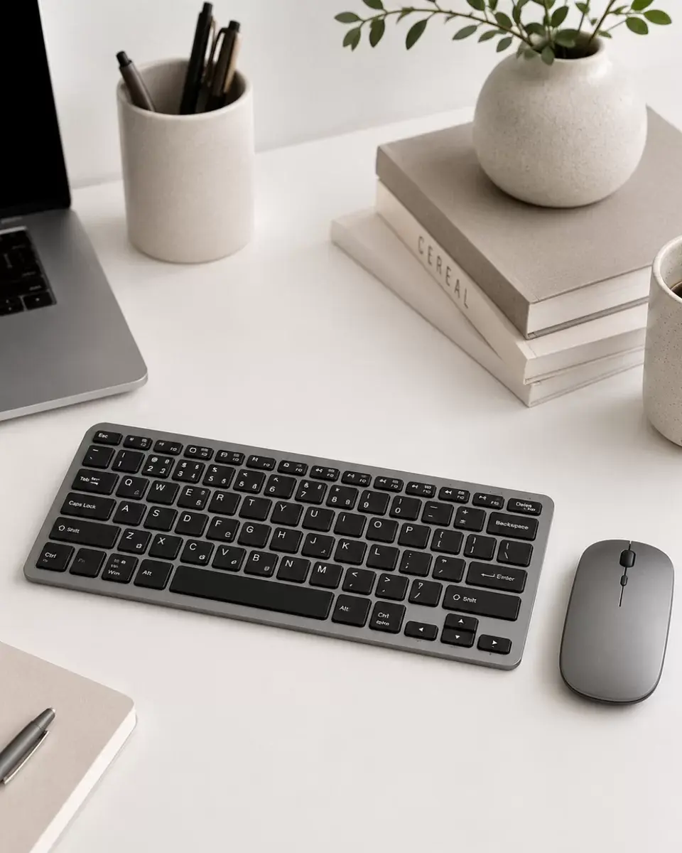 Kablosuz Bluetooth Klavye Mouse Seti Şarjlı Tablet Laptop Uyumlu