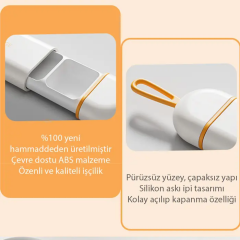 EZERE Taşınabilir 3 Bölmeli Nem Geçirmez Mini Hapİlaç Saklama Kutusu - BPA İçermez-(5775)