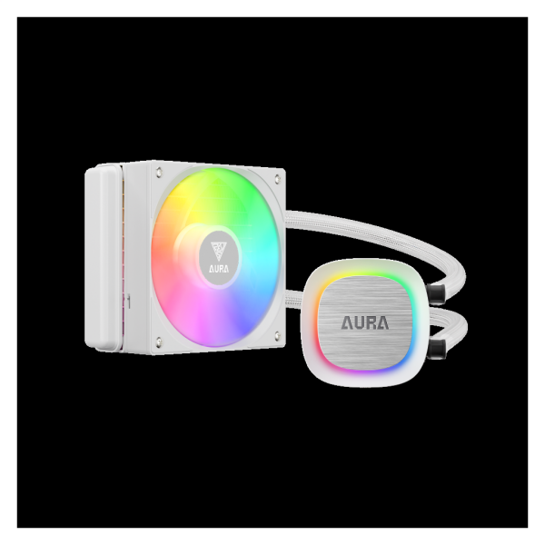 GAMDIAS AURA GL120 V2 WH White Edition 120mm  RGB 1 Fanlı CPU Sıvı Soğutma(1923)