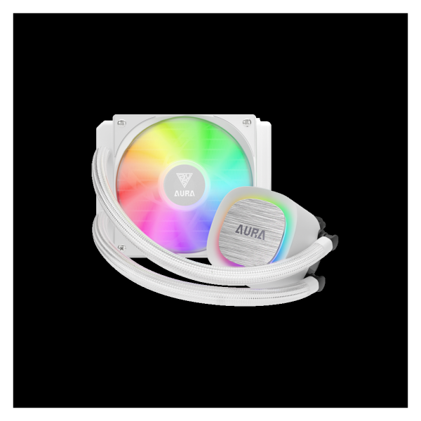 GAMDIAS AURA GL120 V2 WH White Edition 120mm  RGB 1 Fanlı CPU Sıvı Soğutma(1923)
