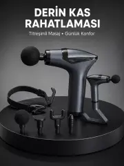 Taşınabilir 3in1 Masaj Aleti Şarjlı Titreşimli Esneme Bantlı Yeni Nesil