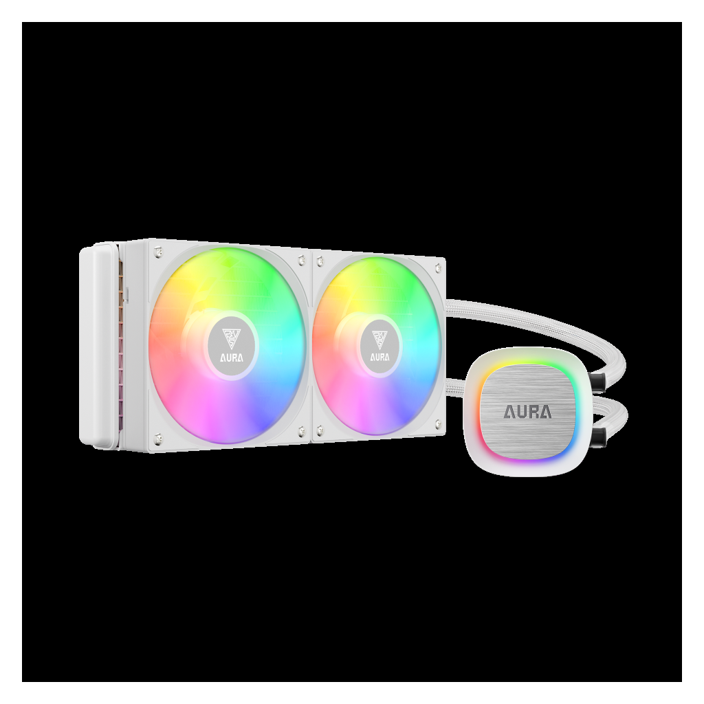 GAMDIAS AURA GL240 V2 WH White Edition 240mm  RGB 2 FanlıCPU Sıvı Soğutma(1923)