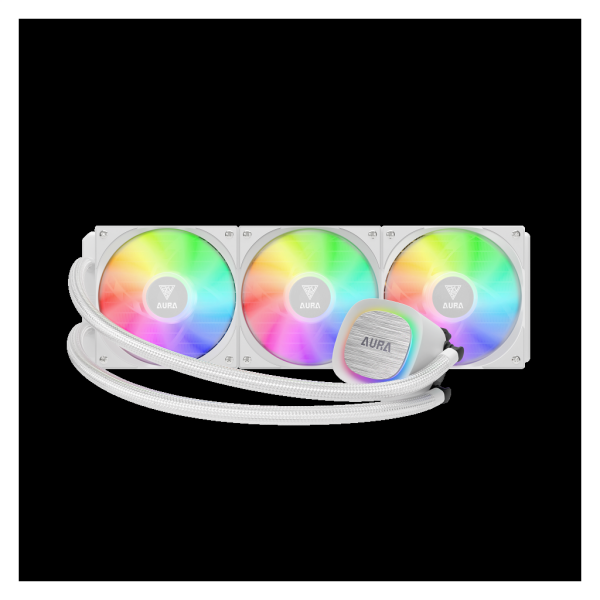GAMDIAS AURA GL360 V2 WH White Edition 360mm  RGB 3 Fanlı CPU Sıvı Soğutma(1923)