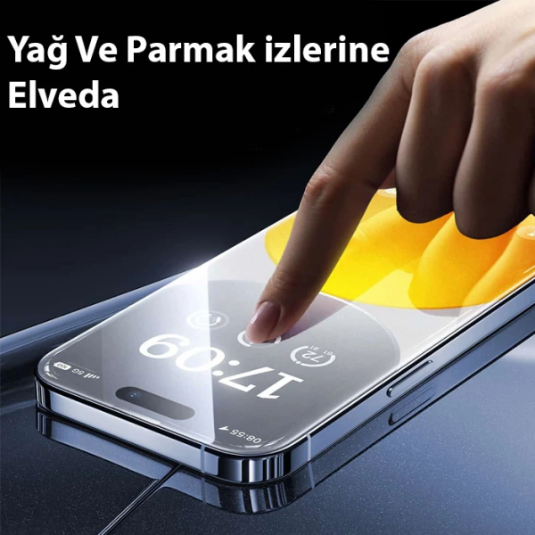 Baseus Crystalline iPhone 14 Pro için Parlama Önleyici Tempered Cam Ekran Koruyucu-(5775)