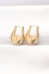 Pirinç Gold Renk Bombeli Küpe 5886
