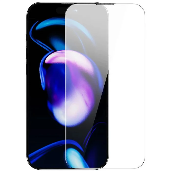 Baseus iPhone 15 Plus Schott Serisi Şeffaf Silikon Kılıf + Tempered Ekran Koruyucu Set-(5775)