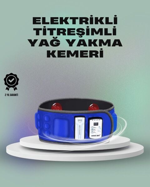 Zayıflama ve Masaj İçin Mıknatıslı Elektrikli Titreşim Kemeri – 7.2W Güç