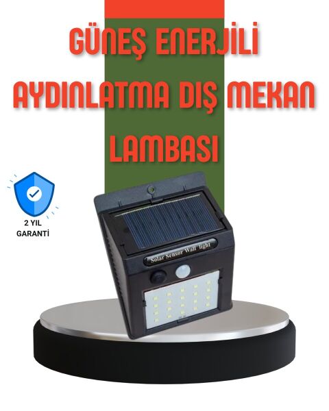 Hareket Sensörlü Güneş Enerjili Dış Mekan LED Lamba 100/144 LED