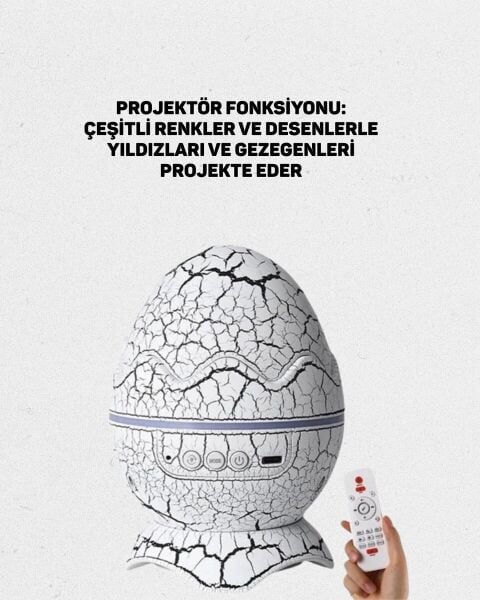 Yüksek Çözünürlüklü LED Galaksi Projektör + 19 Sesli Uyku Makinesi