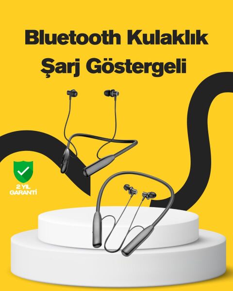 Y12 Bluetooth Boyun Bantlı Kulaklık – 100 Saat Pil Bluetooth 5.3 Dokunmatik Kontrol