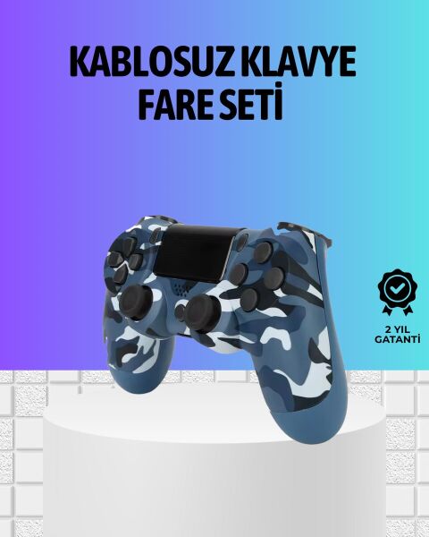 Şarjlı Kablosuz PS4 Oyun Kolu Titreşimli Hassas Kontrol