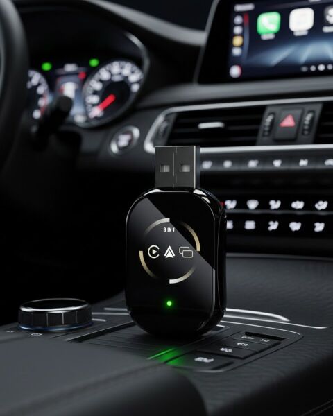 Araç İçi Kablosuz CarPlay Android Auto AirPlay Adaptörü