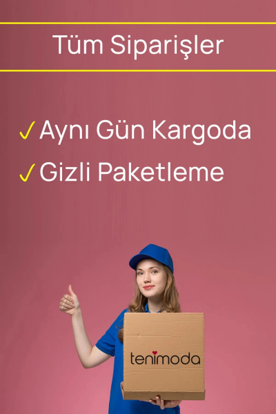 Büyük Kırmızı Kalp Desenli Siyah Saten Gecelik