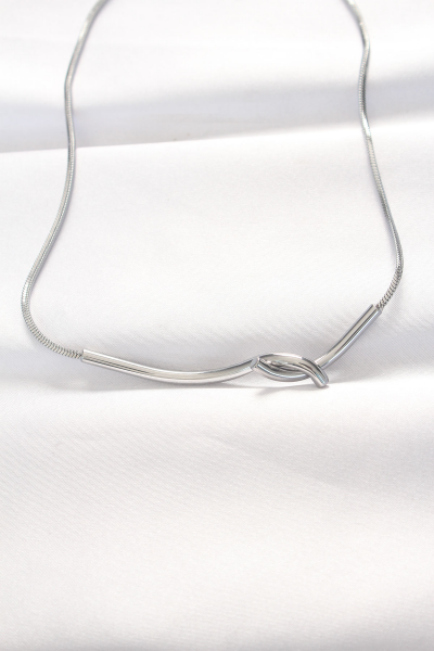 316L Çelik Silver Renk Kolye 5886