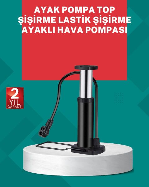 Manuel Ayak Pompası Extra Güçlü Lastik Şişirme Pompası