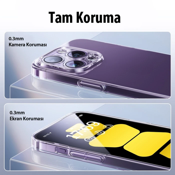 Baseus iPhone 15 Lucent Serisi Ultra İnce Transparan Kılıf-(5775)