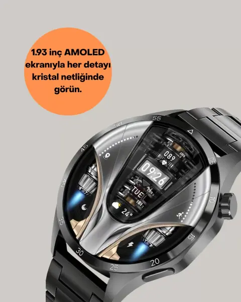 Şık Metal Kasa ve Değiştirilebilir Kordonlarla SW80 Smartwatch Yeni Nesil