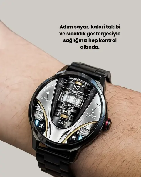 Şık Metal Kasa ve Değiştirilebilir Kordonlarla SW80 Smartwatch Yeni Nesil