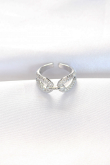 Zirkon Taşlı Silver Renk Ayarlanabilir Yüzük 5886