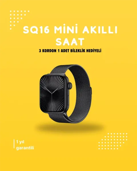 Akıllı Saat SQ-16 Mini Series 10 | Unisex Tasarım Sağlık ve Spor Takibi
