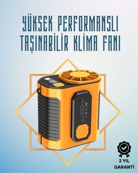 Yüksek Hızlı Mini Klima Fan – 11 m/s Rüzgar Gücü 100 Hız Ayarı