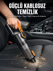 Kompakt Kablosuz Süpürge Güçlü Çekiş ve Düşük Ses Seviyesi