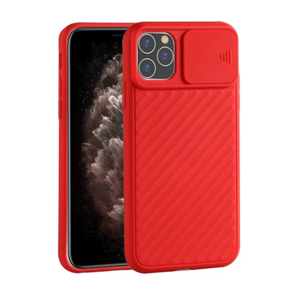 Ally İPhone 11 Pro Max 6.5 Kılıf Kamera Kapatan koruyucu Sürgülü Kılıf-(5775)