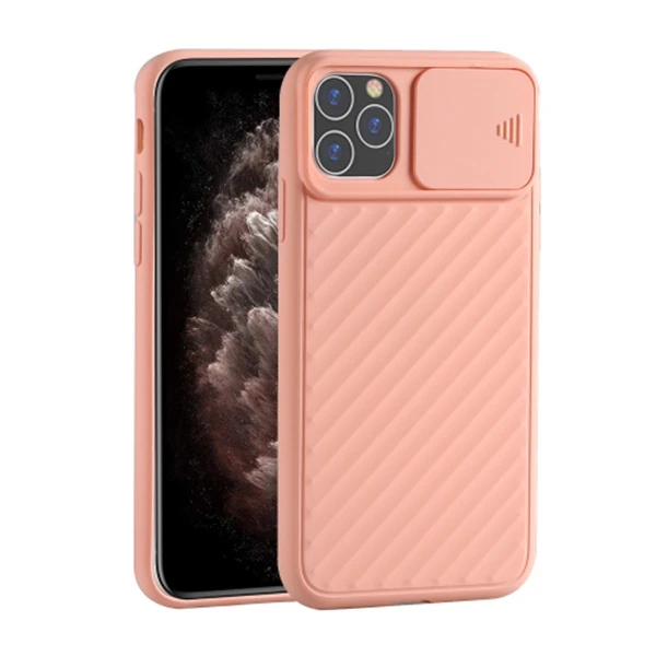 Ally İPhone 11 Pro Max 6.5 Kılıf Kamera Kapatan koruyucu Sürgülü Kılıf-(5775)