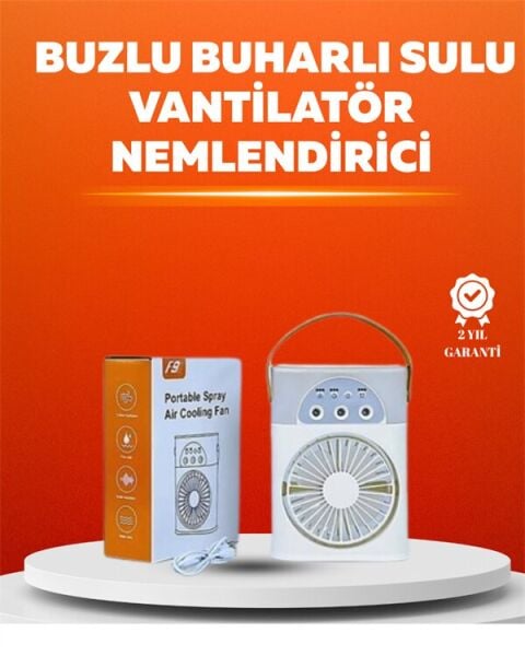 Mini USB Klima Fan | 3 Kademeli Spreyli Hava Soğutucu Taşınabilir