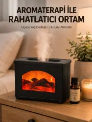 Aromaterapi Uyumlu Ultrasonik Oda Nemlendirici Ayarlanabilir Sis Çıkışlı