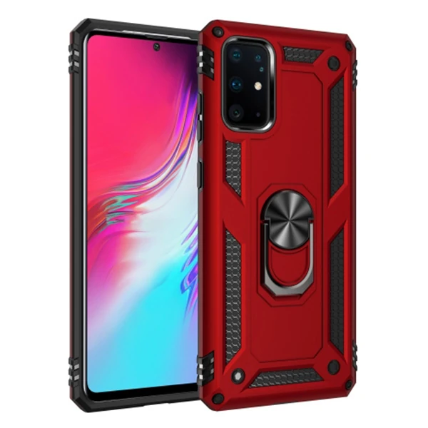 Ally Sm Galaxy S20 Yüzüklü Kılıf Armor Shockproof Ring kılıf-(5775)