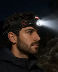 Şarjlı Sensörlü LED Kafa Lambası Zoom Özellikli Güçlü Aydınlatma