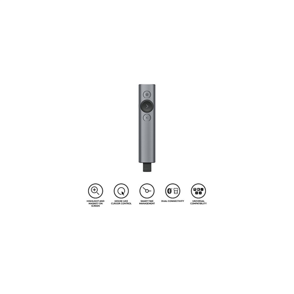 LOGITECH 910-004861 Spotlight Wireless Presenter Sunum Cihazı (Gri)(1923)