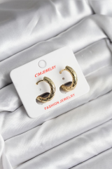 14K Gold Renk Kaplama CM Kadın Küpe 5886