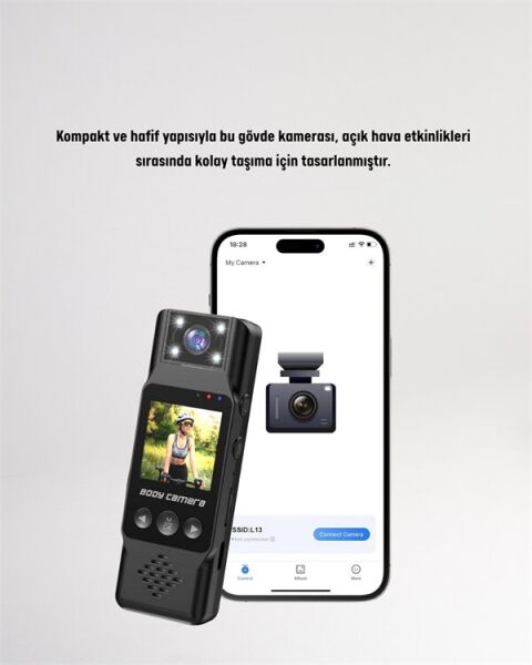 WiFi ile Uzaktan Erişimli Mini Kamera – 1200mAh Batarya 1080P Video Çekimi