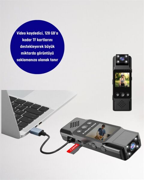 WiFi ile Uzaktan Erişimli Mini Kamera – 1200mAh Batarya 1080P Video Çekimi