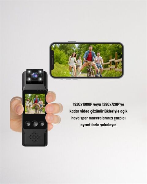 WiFi ile Uzaktan Erişimli Mini Kamera – 1200mAh Batarya 1080P Video Çekimi
