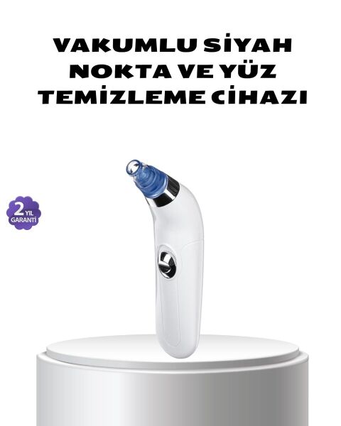 Vakumlu Siyah Nokta Temizleme Cihazı – 5 Kademe Güç ve 4 Başlıklı Derin Cilt Bakımı