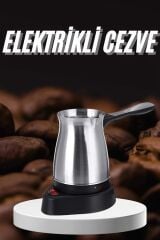 Paslanmaz Çelik Türk Kahvesi Makinesi 6 Fincan Kpasiteli Elektrikli Cezve