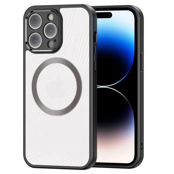 Dux Ducis iPhone 14 Pro Aimo Series MagSafe Premium Buzlu Sert PC-TPU Kılıf-(5775)