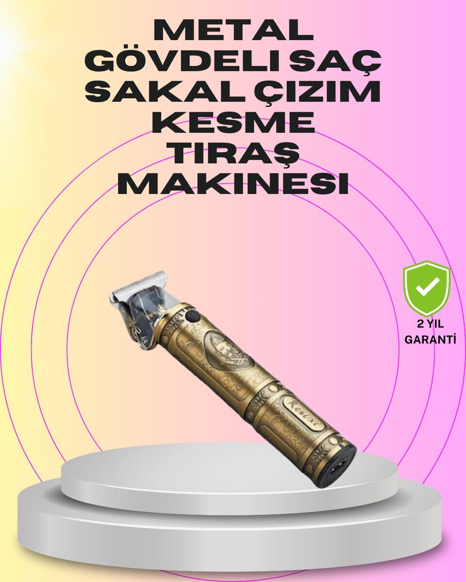 Güçlü Motorlu 4 Kılavuz Taraklı Kompakt Saç Kesme Makinesi – Uzun Pil Ömürlü